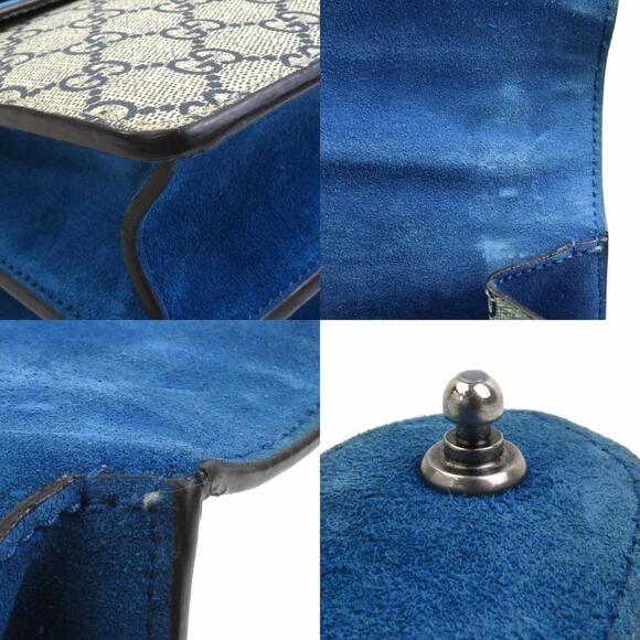 GUCCI Authentic Blue Canvas Shoulder Bag - Picture 3 of 5